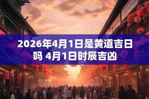 2026年4月1日是黄道吉日吗 4月1日时辰吉凶