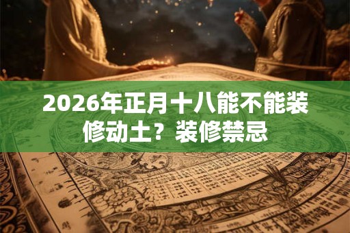 2026年正月十八能不能装修动土?装修禁忌 2026年正月十八能不能装修动土?装修禁忌