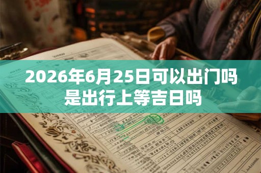 2026年6月25日可以出门吗 是出行上等吉日吗