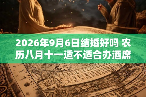 2026年9月6日结婚好吗 农历八月十一适不适合办酒席