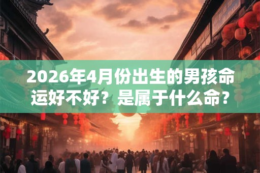 2026年4月份出生的男孩命运好不好?是属于什么命? 2026年4月份出生的男孩命运好不好?是属于什么命?