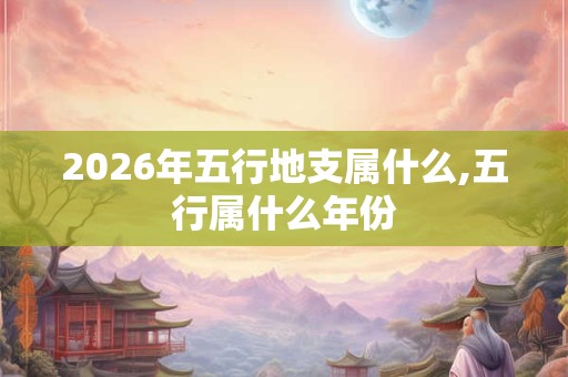 2026年五行地支属什么,五行属什么年份 2026年五行地支属什么,五行属什么年份