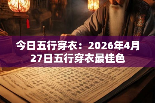 今日五行穿衣:2026年4月27日五行穿衣最佳色 今日五行穿衣:2026年4月27日五行穿衣最佳色