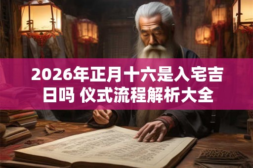 2026年正月十六是入宅吉日吗 仪式流程解析大全