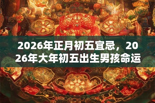2026年正月初五宜忌，2026年大年初五出生男孩命运