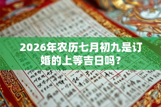 2026年农历七月初九是订婚的上等吉日吗？