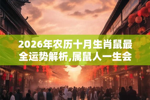2026年农历十月生肖鼠最全运势解析,属鼠人一生会结几次婚? 2026年农历十月生肖鼠最全运势解析,属鼠人一生会结几次婚?