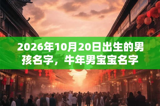 2026年10月20日出生的男孩名字，牛年男宝宝名字