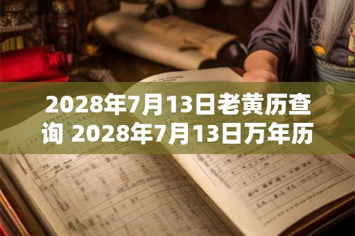 2028年7月13日老黄历查询 2028年7月13日万年历黄道吉日