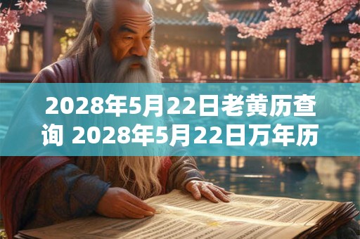 2028年5月22日老黄历查询 2028年5月22日万年历黄道吉日