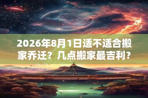 2026年8月1日适不适合搬家乔迁？几点搬家最吉利？