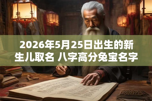 2026年5月25日出生的新生儿取名 八字高分兔宝名字