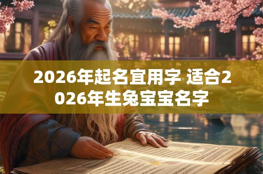 2026年起名宜用字 适合2026年生兔宝宝名字