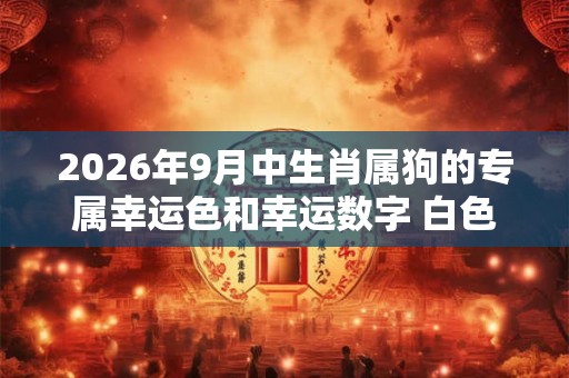 2026年9月中生肖属狗的专属幸运色和幸运数字 白色改善睡眠