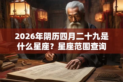 2026年阴历四月二十九是什么星座?星座范围查询 2026年阴历四月二十九是什么星座?星座范围查询