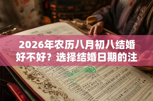 2026年农历八月初八结婚好不好?选择结婚日期的注意事项 2026年农历八月初八结婚好不好?选择结婚日期的注意事项