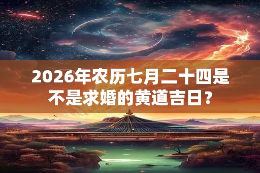 2026年农历七月二十四是不是求婚的黄道吉日？