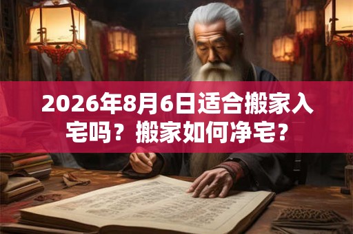 2026年8月6日适合搬家入宅吗？搬家如何净宅？