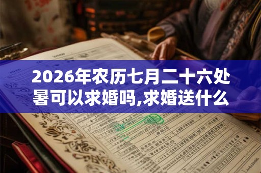2026年农历七月二十六处暑可以求婚吗,求婚送什么花好？