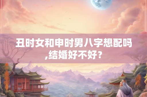 丑时女和申时男八字想配吗,结婚好不好？