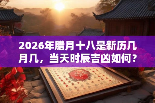 2026年腊月十八是新历几月几,当天时辰吉凶如何? 2026年腊月十八是新历几月几,当天时辰吉凶如何?