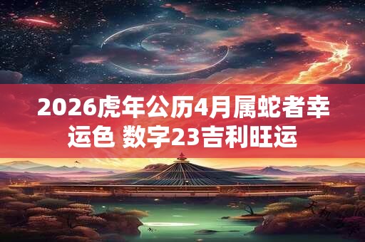2026虎年公历4月属蛇者幸运色 数字23吉利旺运