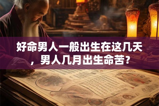 好命男人一般出生在这几天，男人几月出生命苦？