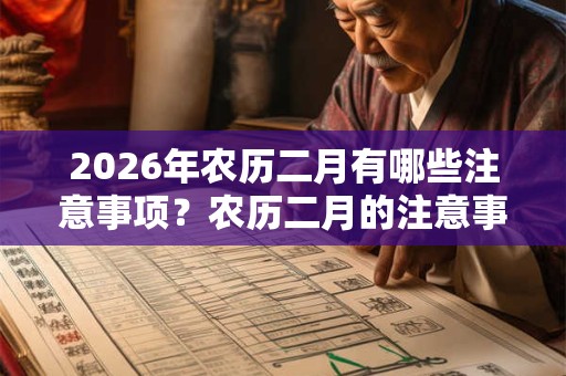 2026年农历二月有哪些注意事项？农历二月的注意事项介绍