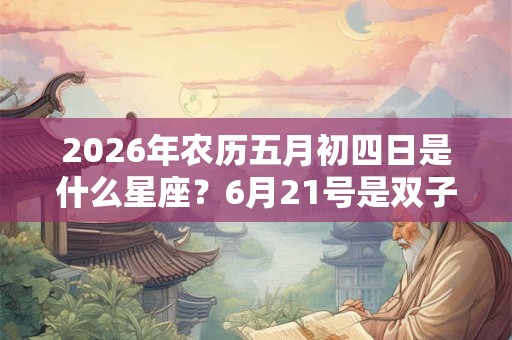 2026年农历五月初四日是什么星座?6月21号是双子座吗 2026年农历五月初四日是什么星座?6月21号是双子座吗