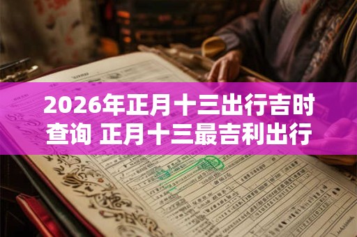 2026年正月十三出行吉时查询 正月十三最吉利出行大利方向 2026年正月十三出行吉时查询 正月十三最吉利出行大利方向