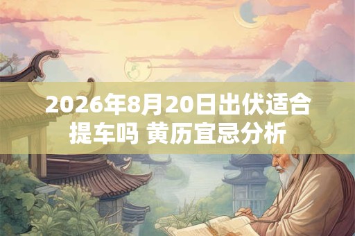 2026年8月20日出伏适合提车吗 黄历宜忌分析