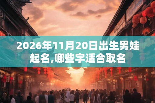 2026年11月20日出生男娃起名,哪些字适合取名