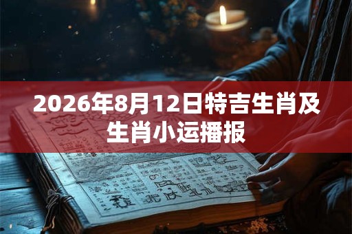 2026年8月12日特吉生肖及生肖小运播报 2026年8月12日特吉生肖及生肖小运播报