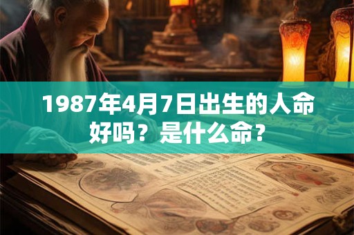 1987年4月7日出生的人命好吗？是什么命？