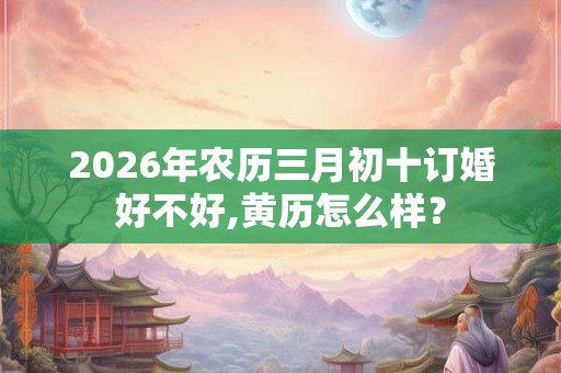 2026年农历三月初十订婚好不好,黄历怎么样？