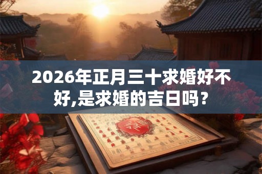 2026年正月三十求婚好不好,是求婚的吉日吗？