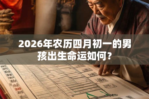 2026年农历四月初一的男孩出生命运如何？