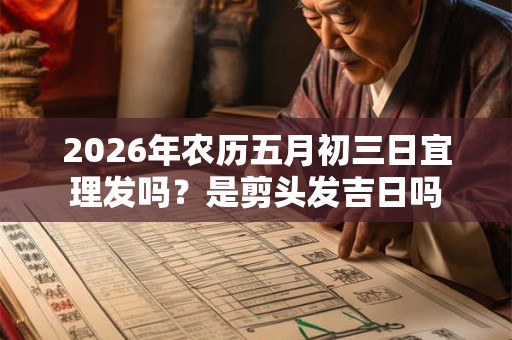 2026年农历五月初三日宜理发吗？是剪头发吉日吗