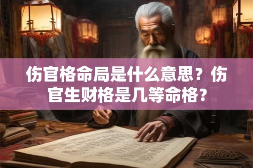伤官格命局是什么意思？伤官生财格是几等命格？