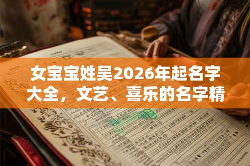 女宝宝姓吴2026年起名字大全，文艺、喜乐的名字精选