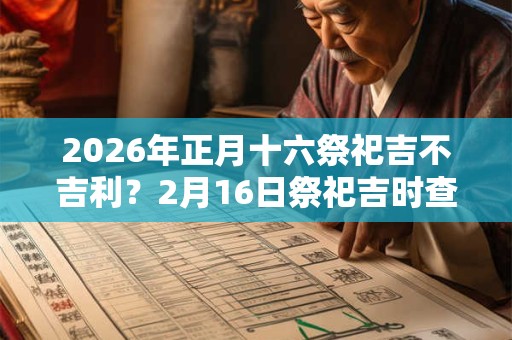 2026年正月十六祭祀吉不吉利?2月16日祭祀吉时查询 2026年正月十六祭祀吉不吉利?2月16日祭祀吉时查询