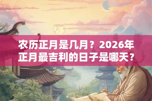 农历正月是几月?2026年正月最吉利的日子是哪天? 农历正月是几月?2026年正月最吉利的日子是哪天?