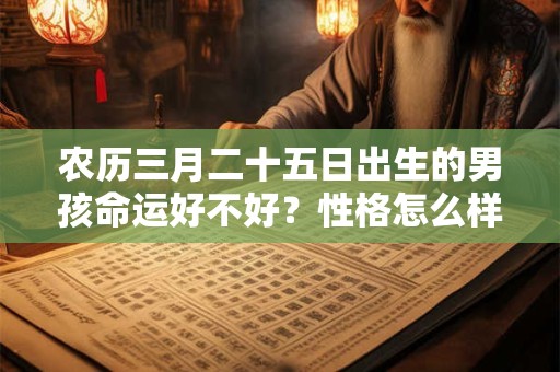 农历三月二十五日出生的男孩命运好不好？性格怎么样？