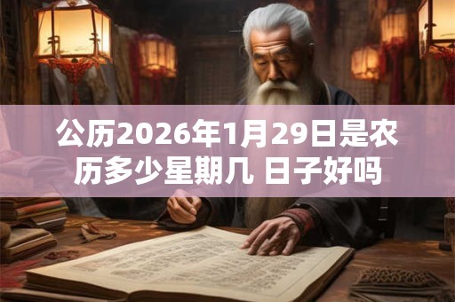 公历2026年1月29日是农历多少星期几 日子好吗