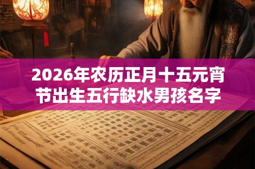 2026年农历正月十五元宵节出生五行缺水男孩名字