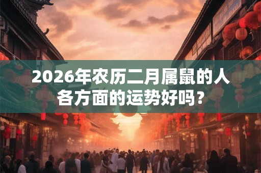 2026年农历二月属鼠的人各方面的运势好吗? 2026年农历二月属鼠的人各方面的运势好吗?