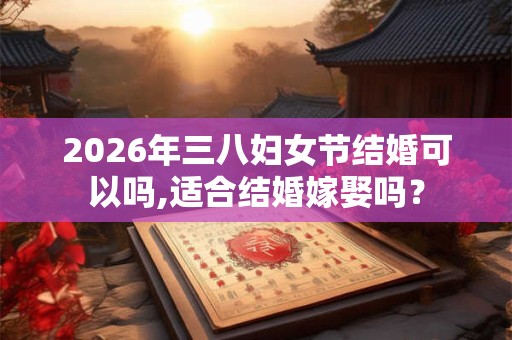 2026年三八妇女节结婚可以吗,适合结婚嫁娶吗？