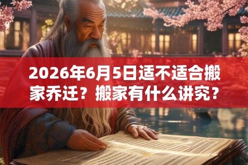 2026年6月5日适不适合搬家乔迁？搬家有什么讲究？