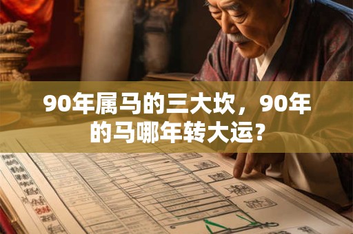 90年属马的三大坎，90年的马哪年转大运？