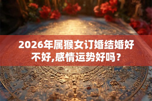 2026年属猴女订婚结婚好不好,感情运势好吗？
